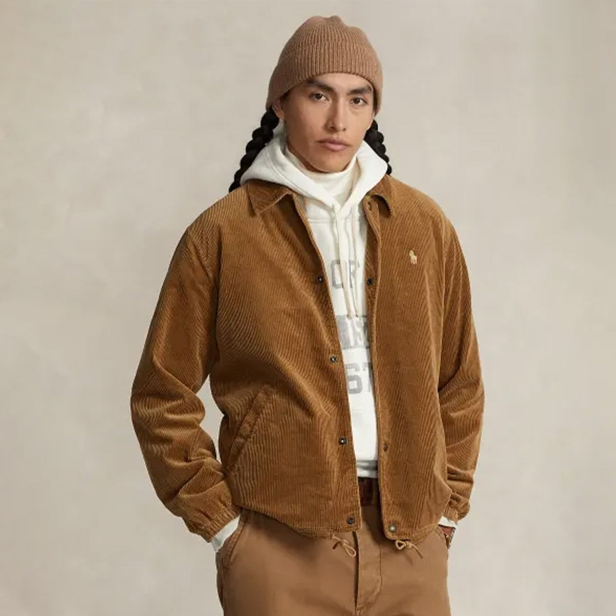 Ralph Lauren Men's Corduroy Coach's Jacket in Brown