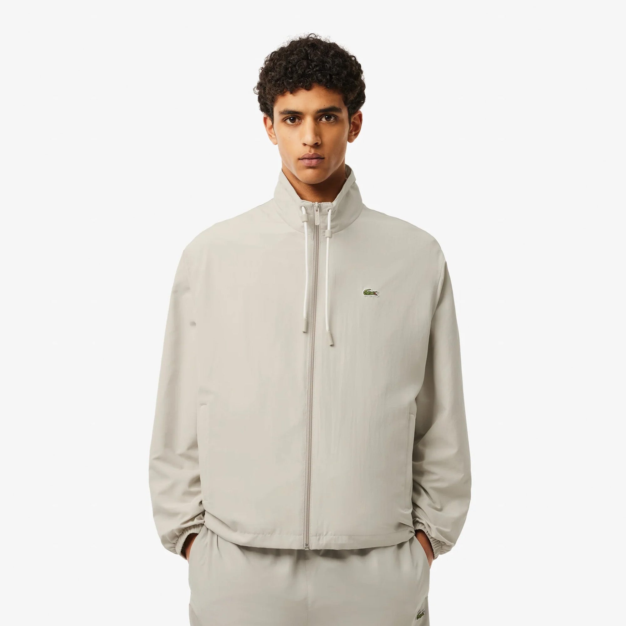 Lacoste Sportsuit Jacket with Removable Hood Off White