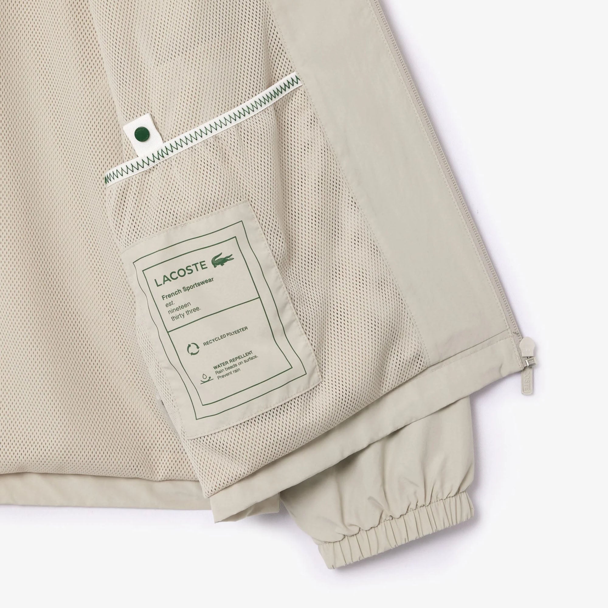 Lacoste Sportsuit Jacket with Removable Hood Off White