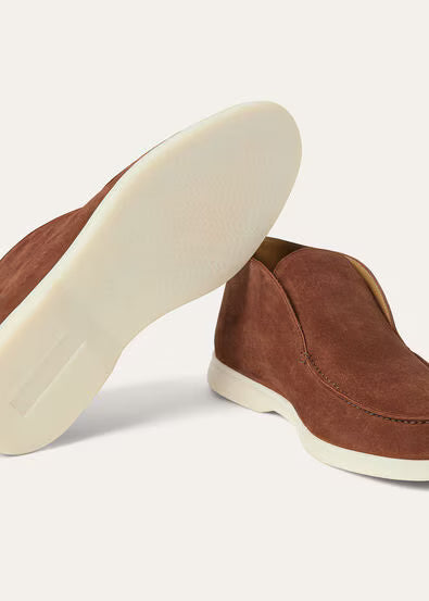 Loro Piana Open Walk Ankle Boot Choco Brown 1:1