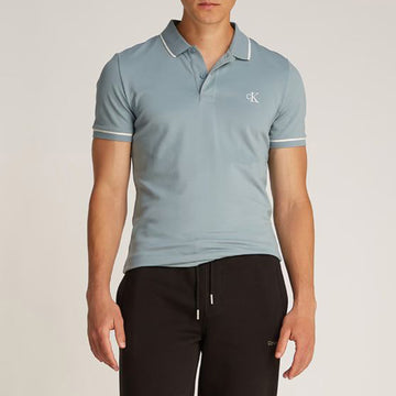 Calvin Klein Tipping Slim Fit Grey Polo Shirt