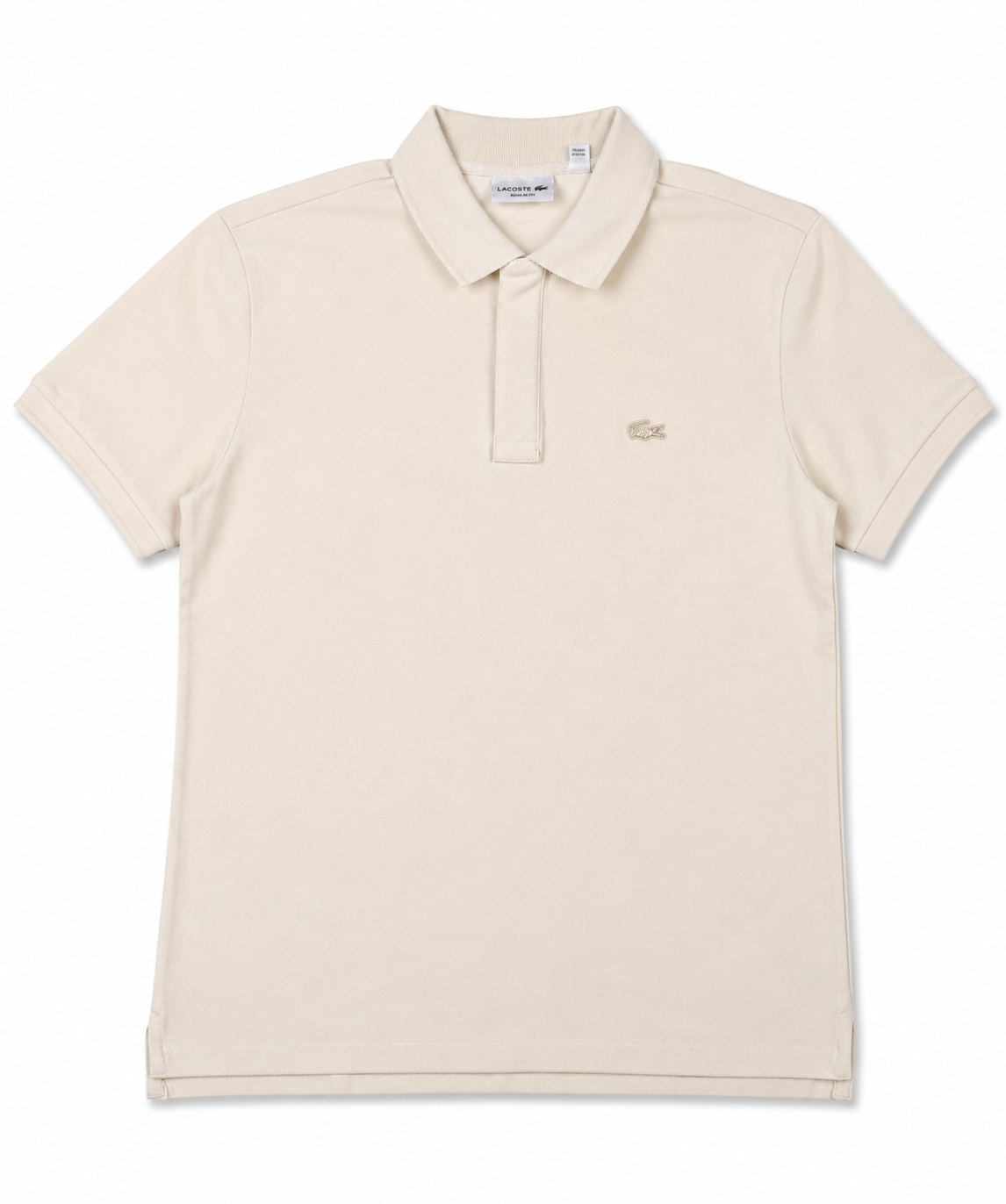 Lacoste Regular Fit Paris Stretch Piqué Polo Shirt Off White
