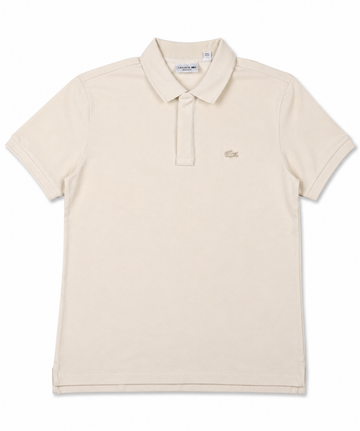 Lacoste Regular Fit Paris Stretch Piqué Polo Shirt Off White