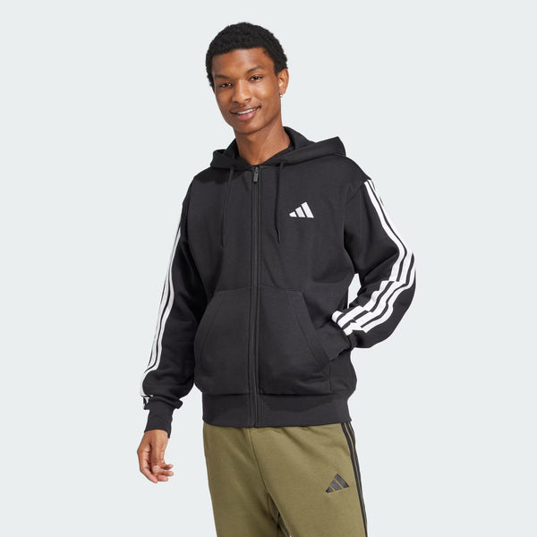 AD-Essentials 3-Stripes Fleece Hoodie Black