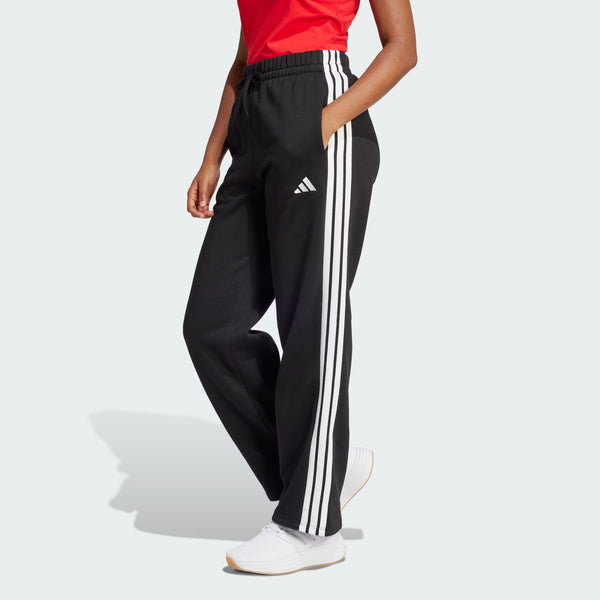 AD-Essentials 3-Stripes Open-Hem Fleece Black Pants