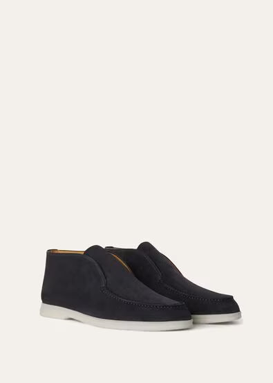 Loro Piana Open Walk Ankle Boot Dark Blue 1:1