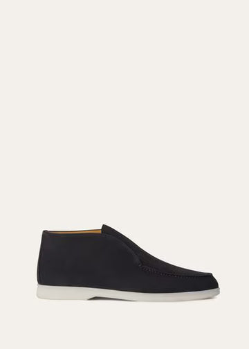 Loro Piana Open Walk Ankle Boot Dark Blue 1:1