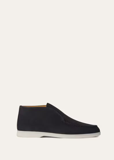 Loro Piana Open Walk Ankle Boot Dark Blue 1:1