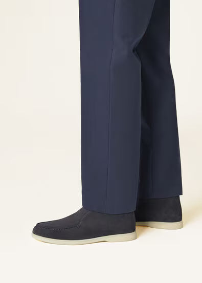 Loro Piana Open Walk Ankle Boot Dark Blue 1:1