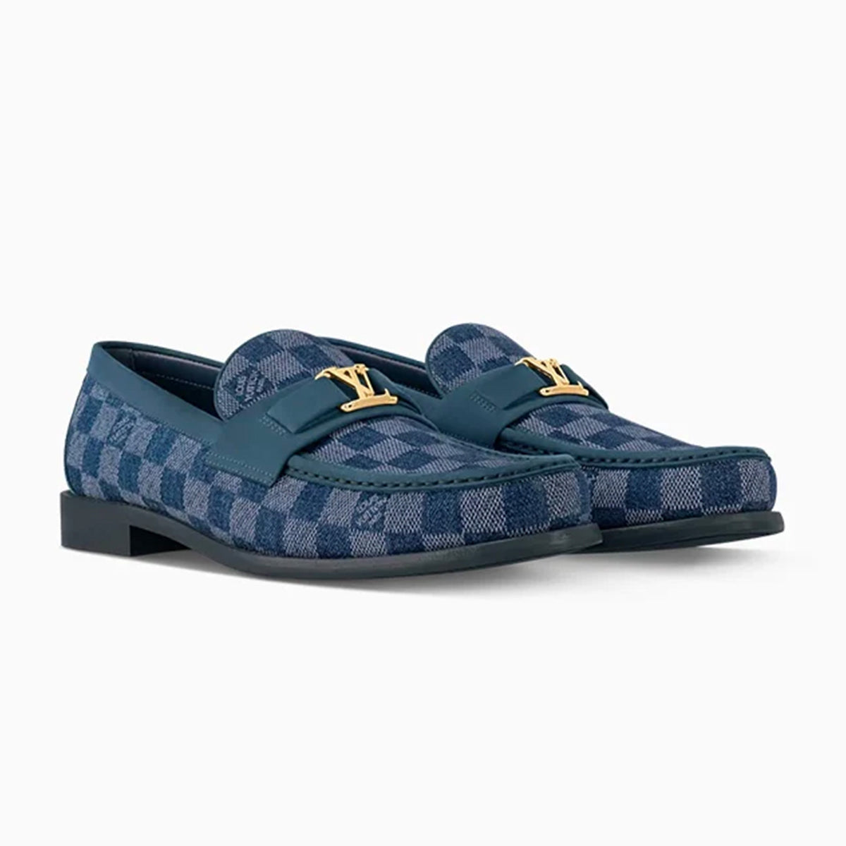 L.V Major Loafers Check ( Blue )