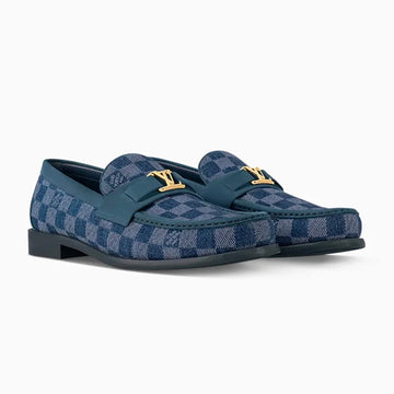 L.V Major Loafers Check ( Blue )