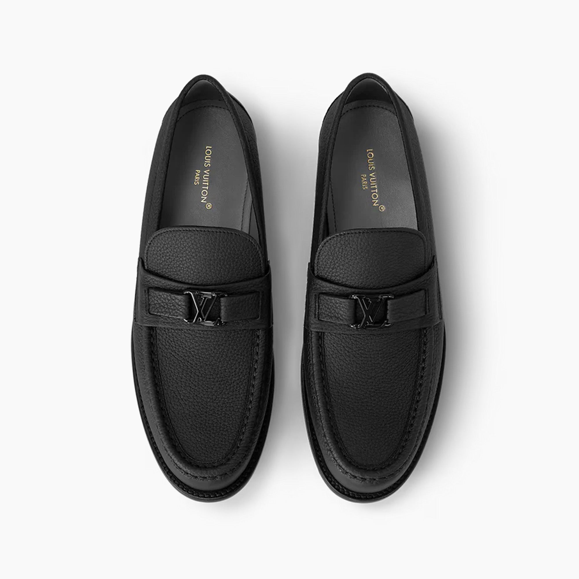 Louis Vuitton Major Loafer Grained calf leather Black