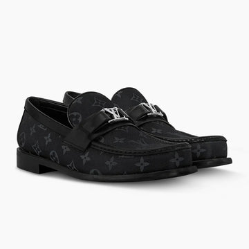 L.V Monogram Jacquard Loafer - Black