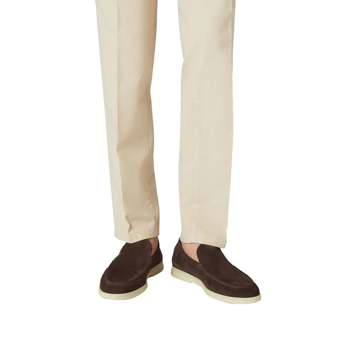 Loro Piana Summer Walk Chocolate Brown Loafer