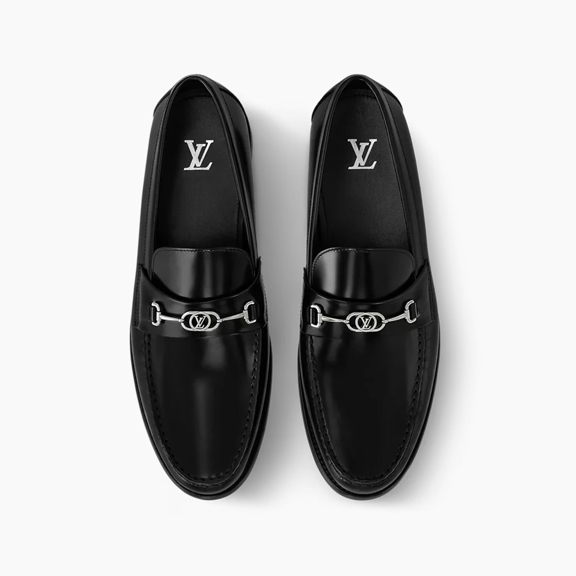 Louis Vuitton Silver Buckle Major Loafer Black (1:1)