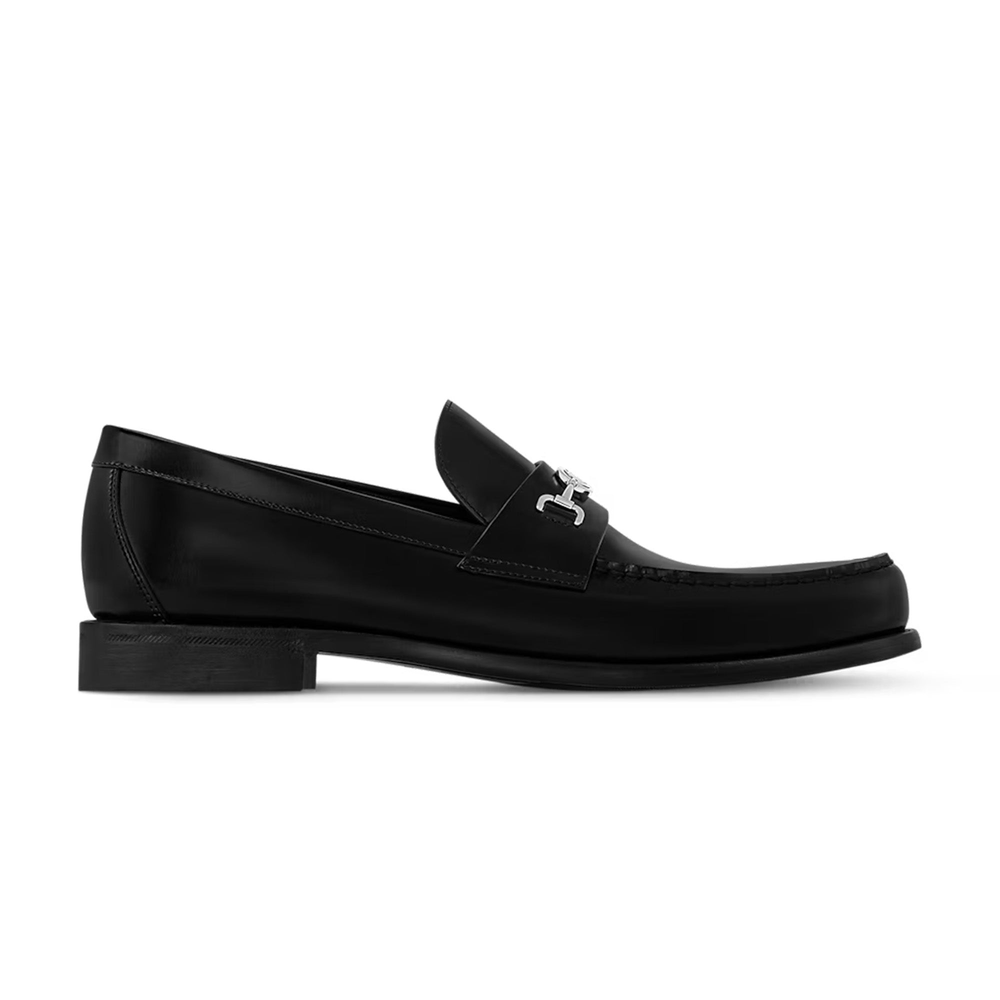 Louis Vuitton Silver Buckle Major Loafer Black (1:1)