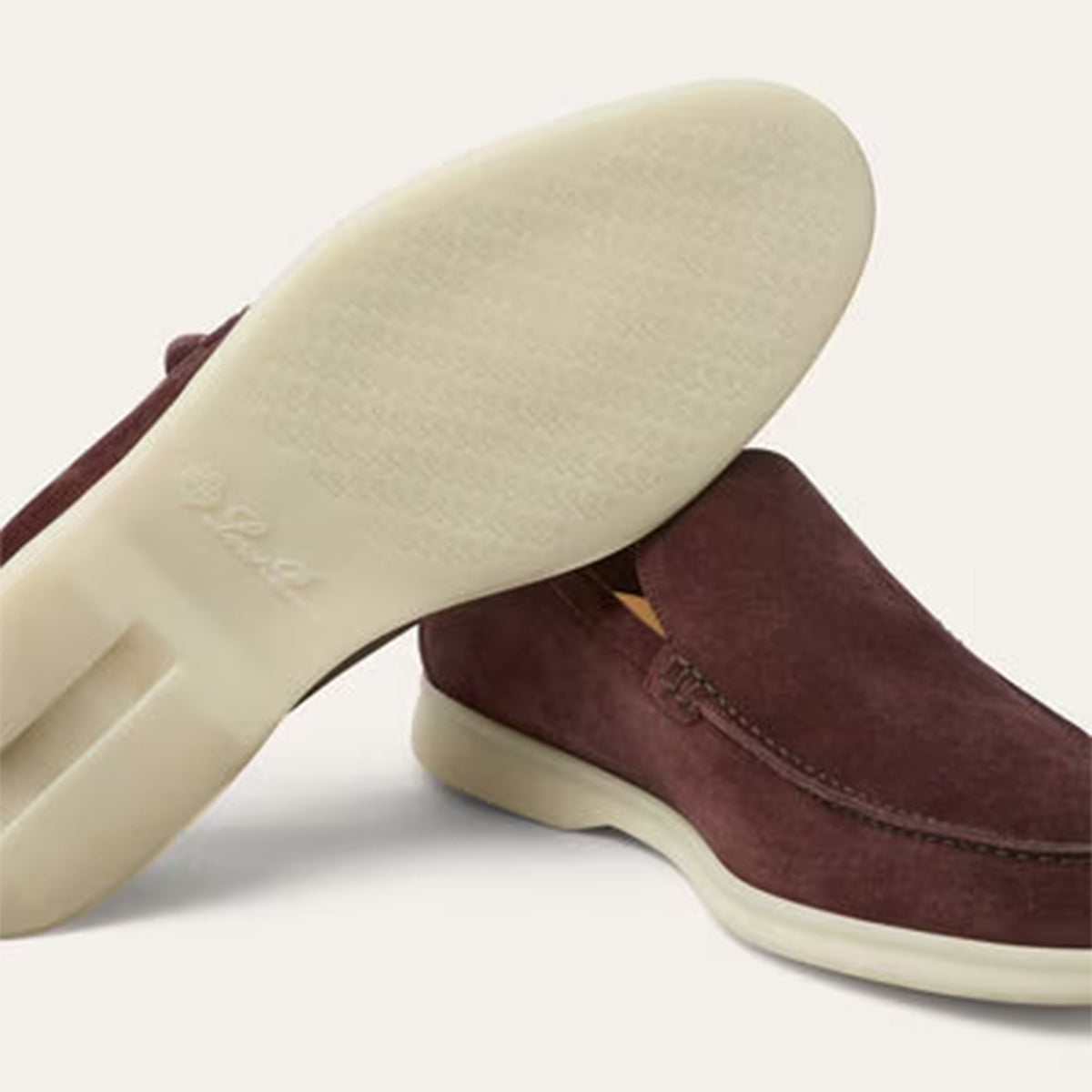 Loro Piana Summer Walk Very Dark Maroon Loafer