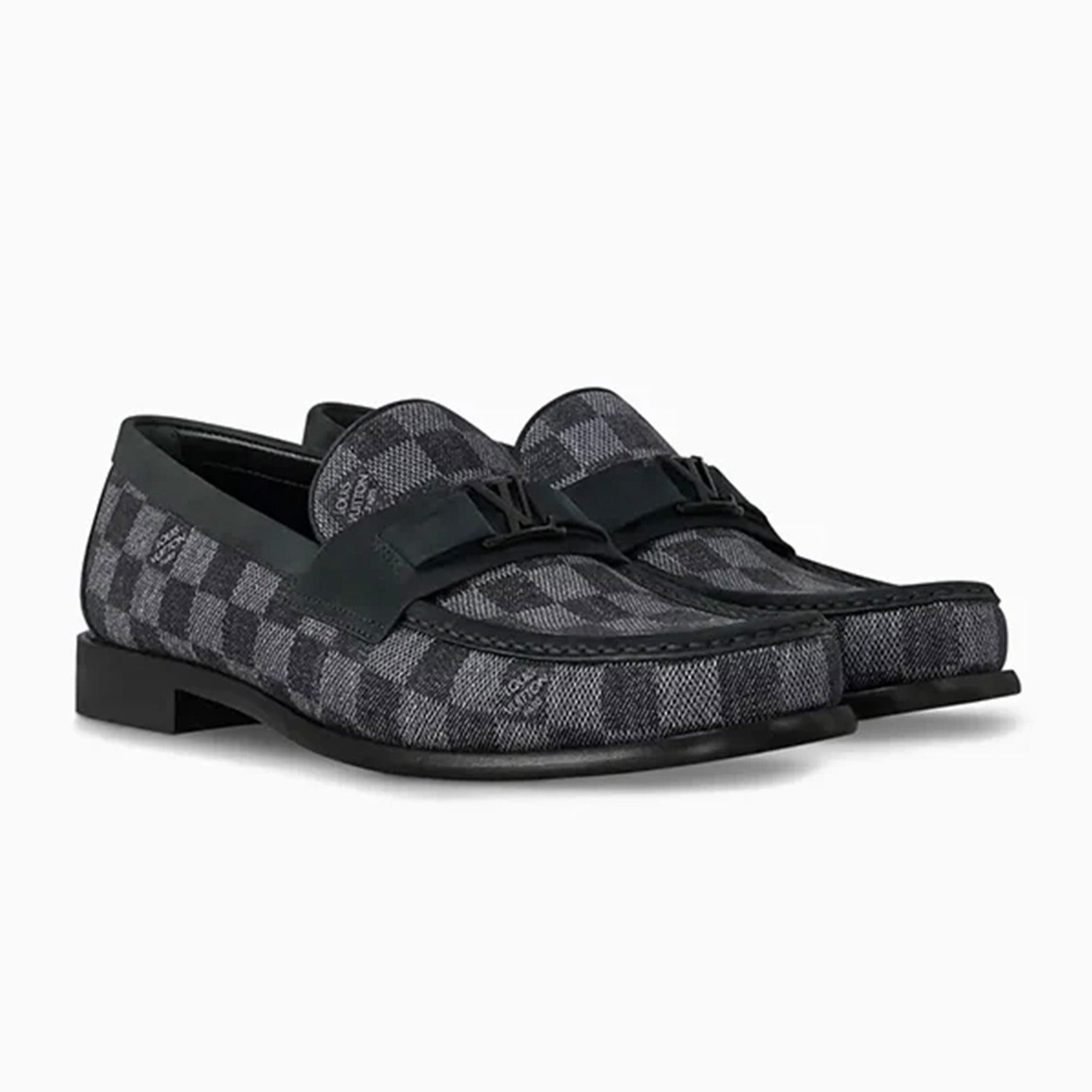 Louis Vuitton Major Loafers Check ( Black)