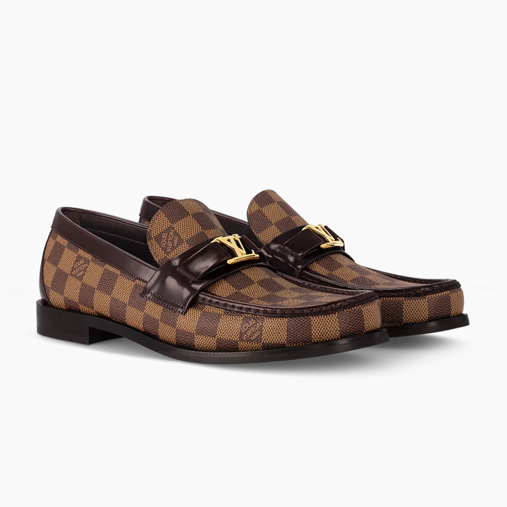Louis Vuitton Checkered Major Loafer - Brown