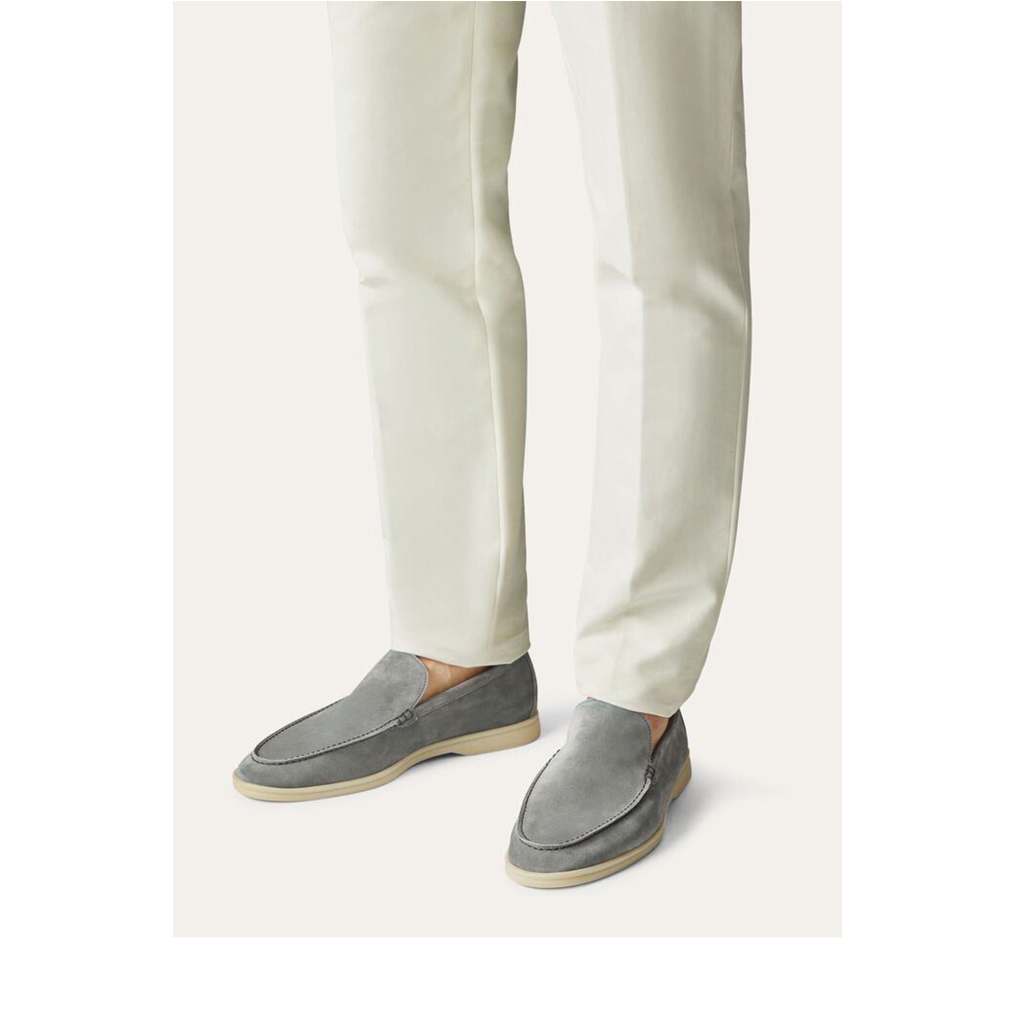 Loro Piana  Summer Walk Grey Loafer