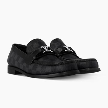 Louis Vuitton Checkered Major Loafer - Graphite