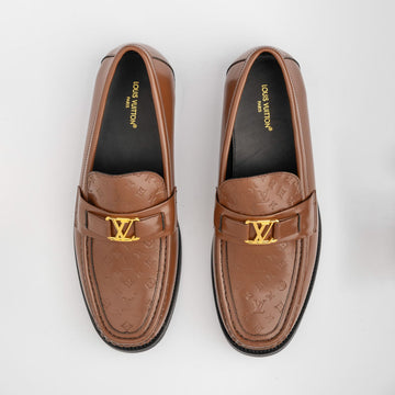 LOUIS VUITTON Major Loafer Embossed Brown 1:1