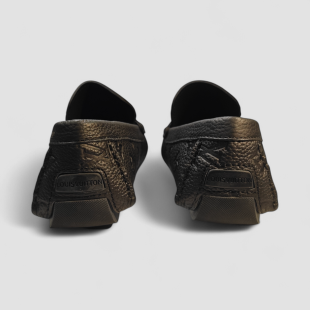 LOUIS VUITTON Embossed Loafers Black 1:1