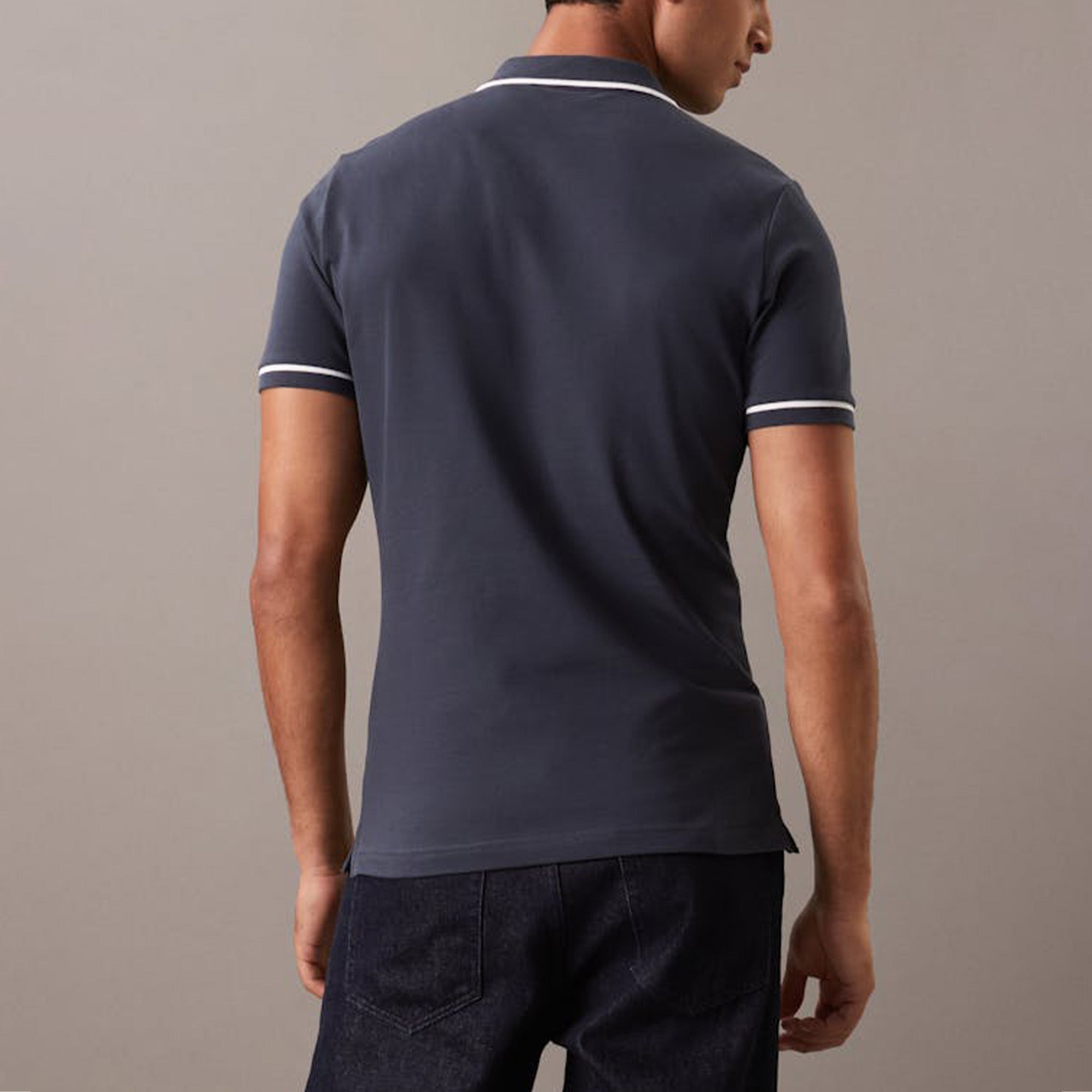 Calvin Klein  Slim Tipping Zinc Polo Shirt