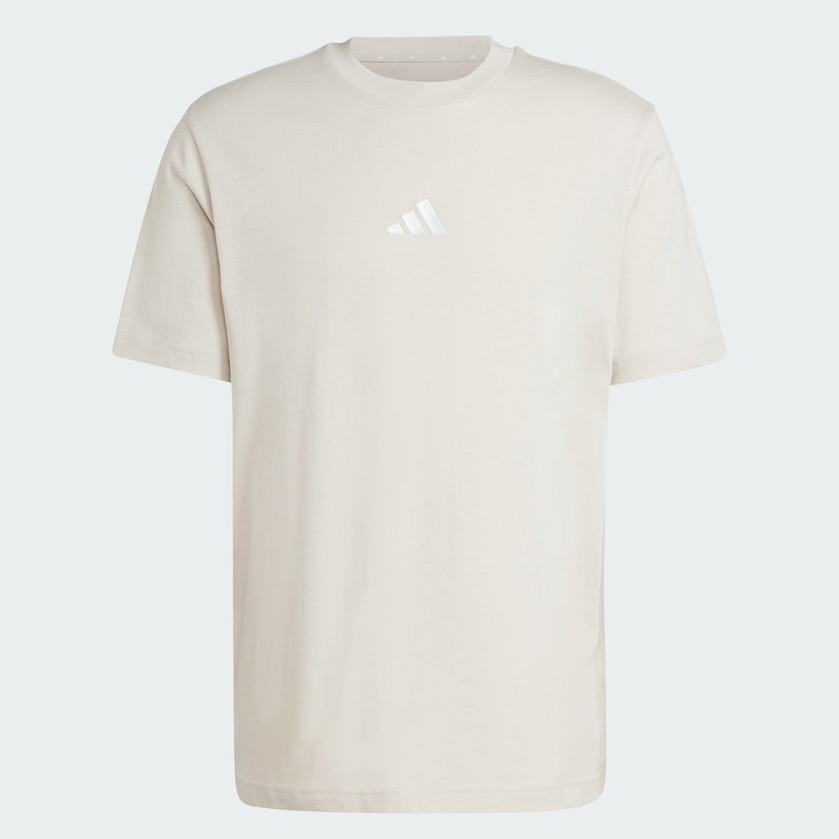 Adidas Essentials Small Logo Single Jersey Tee Beige