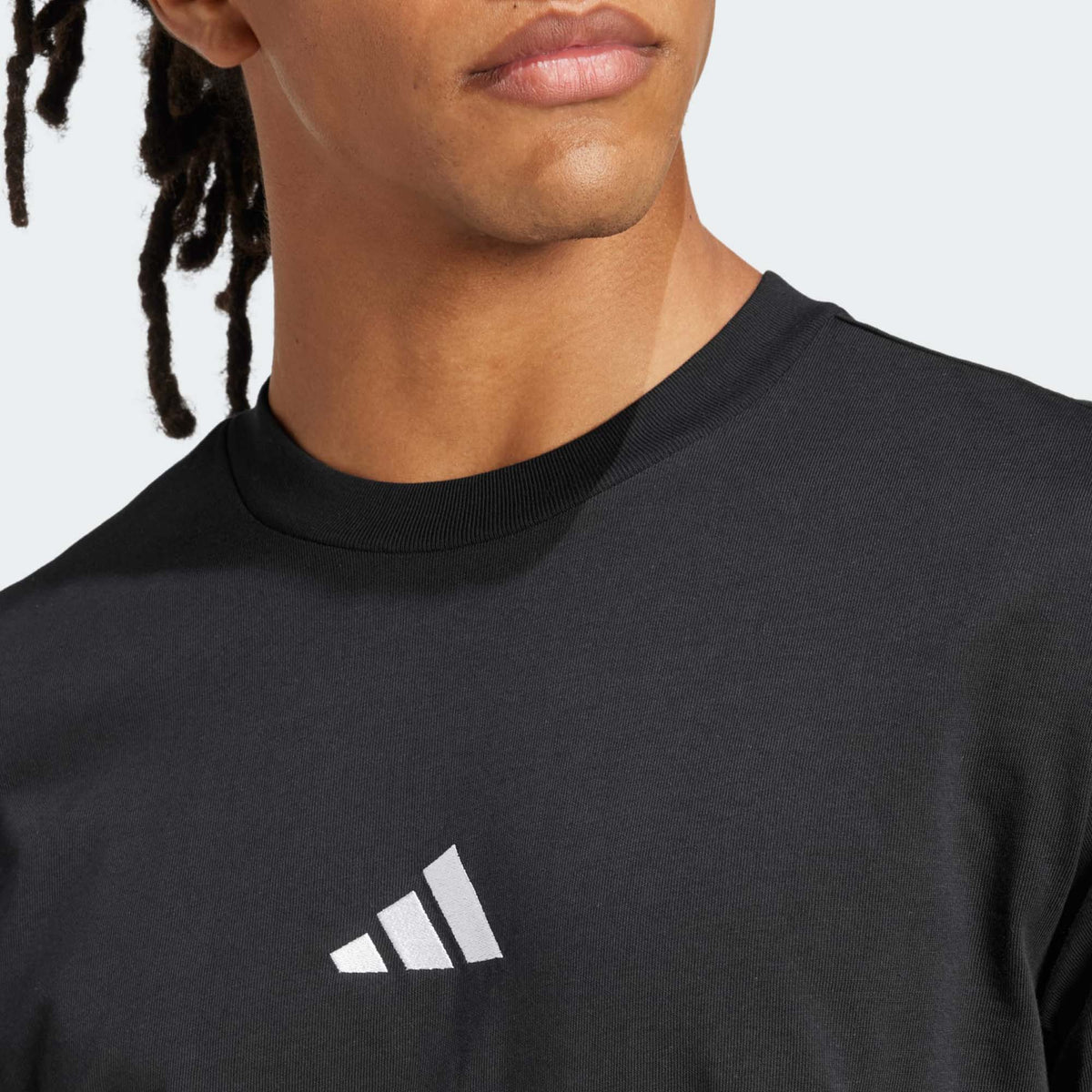 Adidas Essentials Small Logo Single Jersey Tee Black