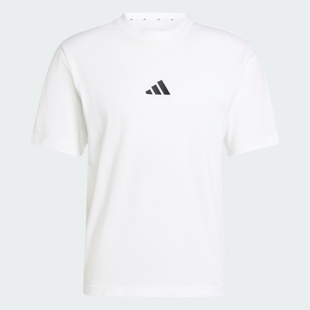 Adidas Essentials Small Logo Single Jersey Tee White