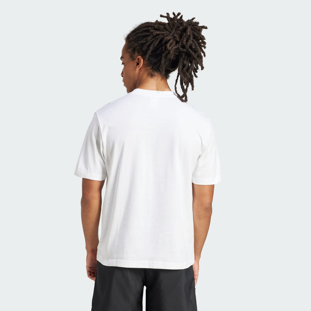 Adidas Essentials Small Logo Single Jersey Tee White