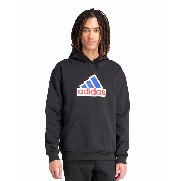 AD Center Printed Logo Hoodie – Black