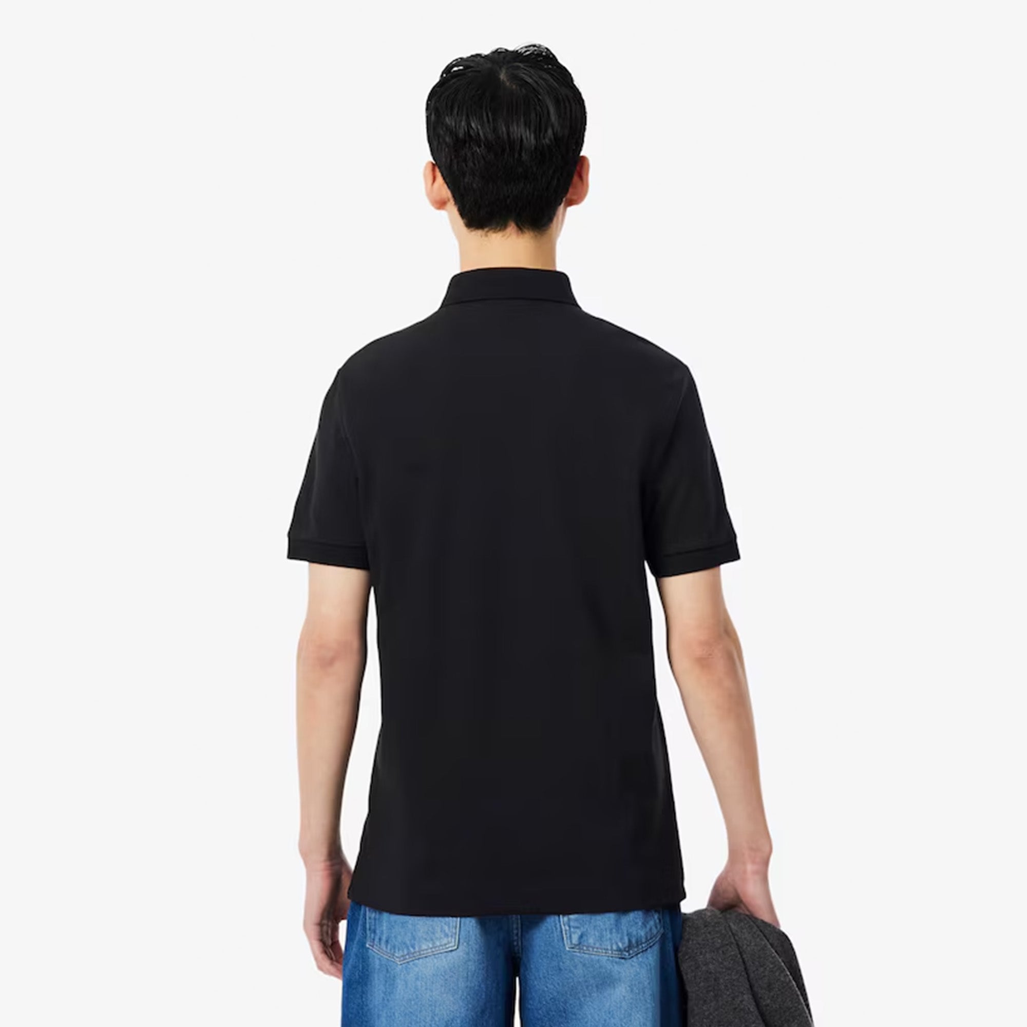 Lacoste Regular Fit Paris Stretch Piqué Polo Shirt Black