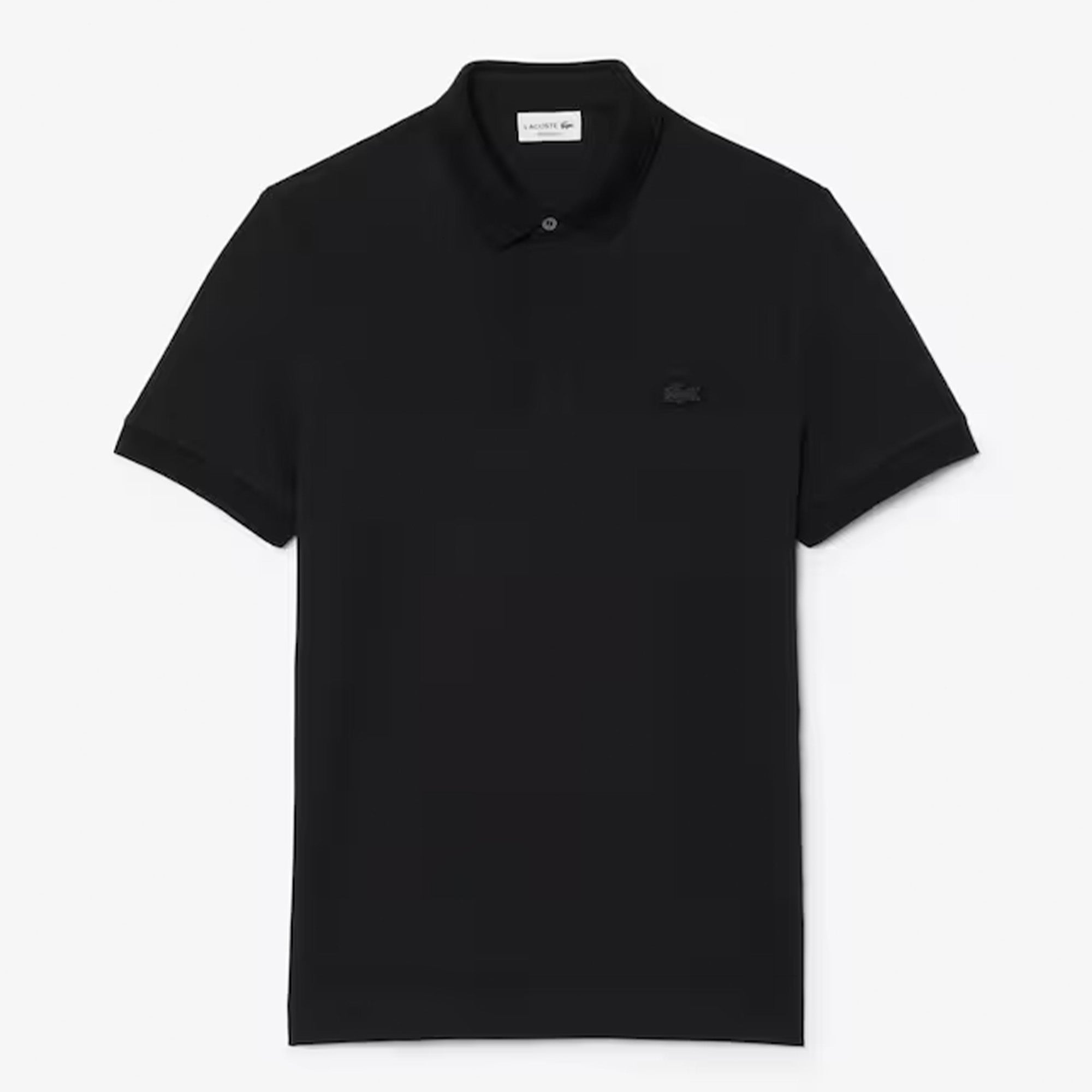 Lacoste Regular Fit Paris Stretch Piqué Polo Shirt Black