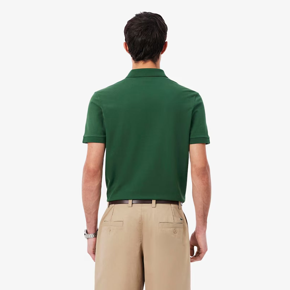 Lacoste Regular Fit Paris Stretch Piqué Polo Shirt Green