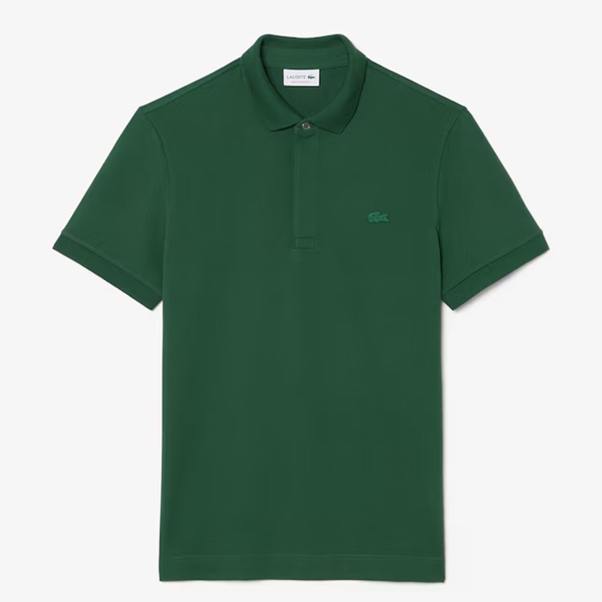 Lacoste Regular Fit Paris Stretch Piqué Polo Shirt Green