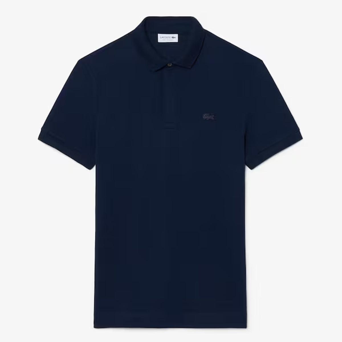 Lacoste Regular Fit Paris Stretch Piqué Polo Shirt Navy Blue