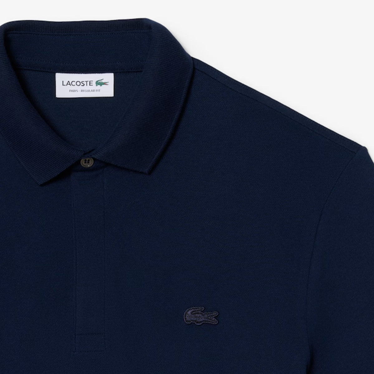 Lacoste Regular Fit Paris Stretch Piqué Polo Shirt Navy Blue