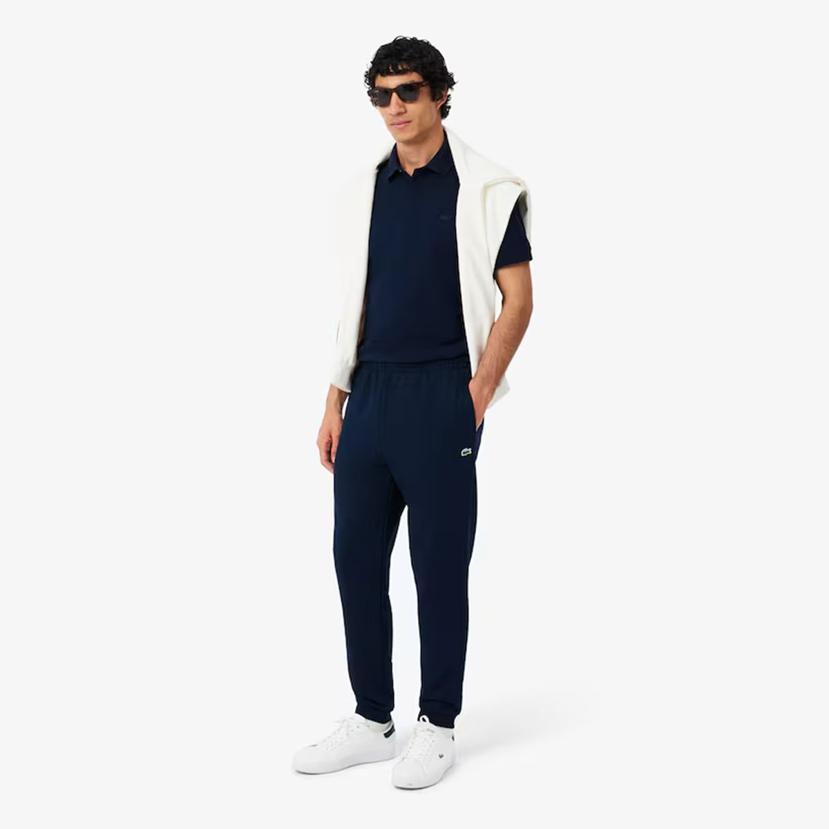 Lacoste Regular Fit Paris Stretch Piqué Polo Shirt Navy Blue