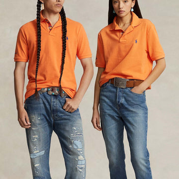 PRL - x Naiomi Glasses Mesh Polo Shirt - Orange