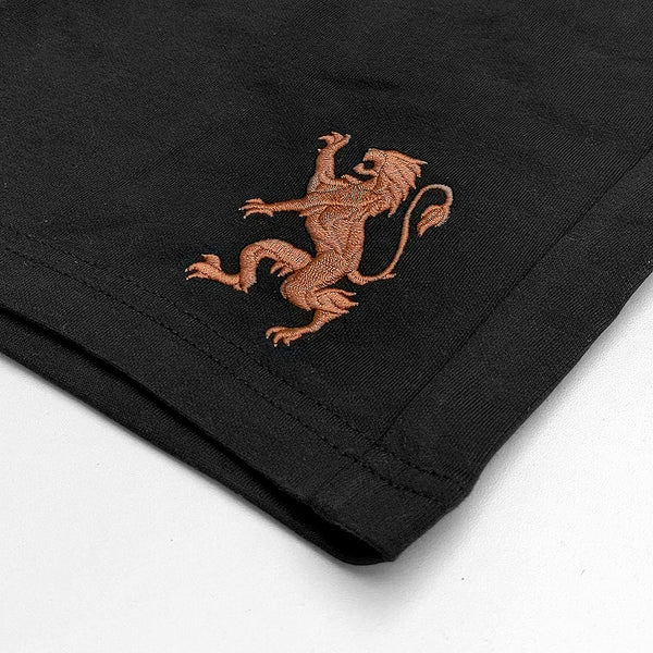 Men ‘Black G-Motion Embroidered Logo Shorts