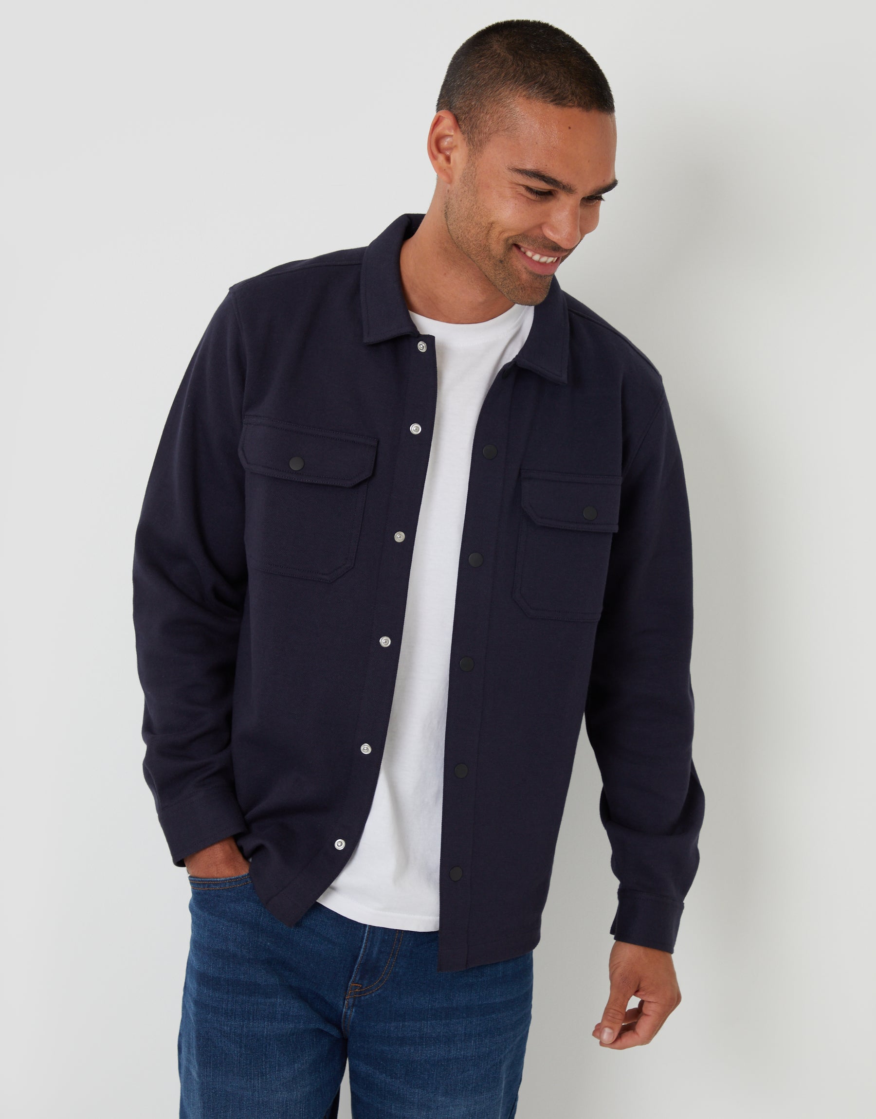 Threadbare Garment Research Interlock Jacket Navy. – Just Original