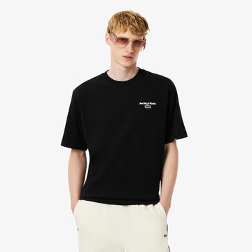 Lacoste Loose Fit Heavy Jersey Printed T-shirt Black