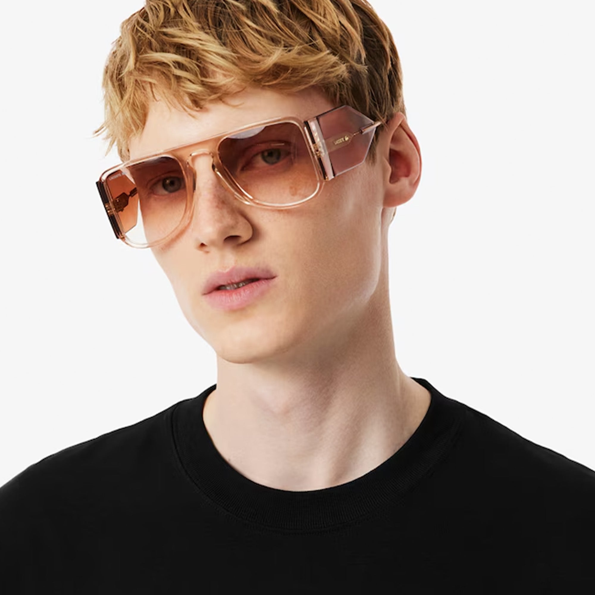Lacoste Loose Fit Heavy Jersey Printed T-shirt Black