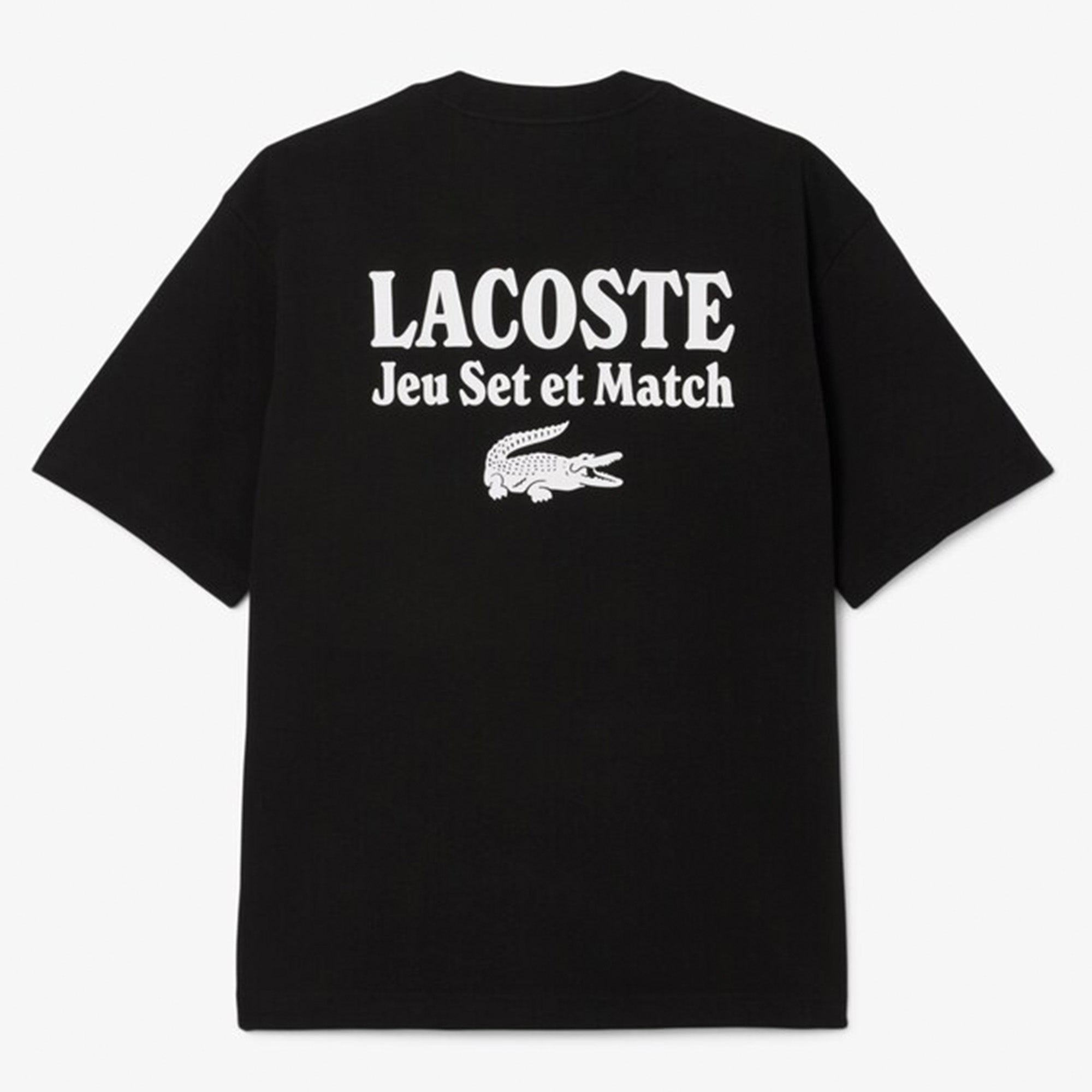 Lacoste Loose Fit Heavy Jersey Printed T-shirt Black