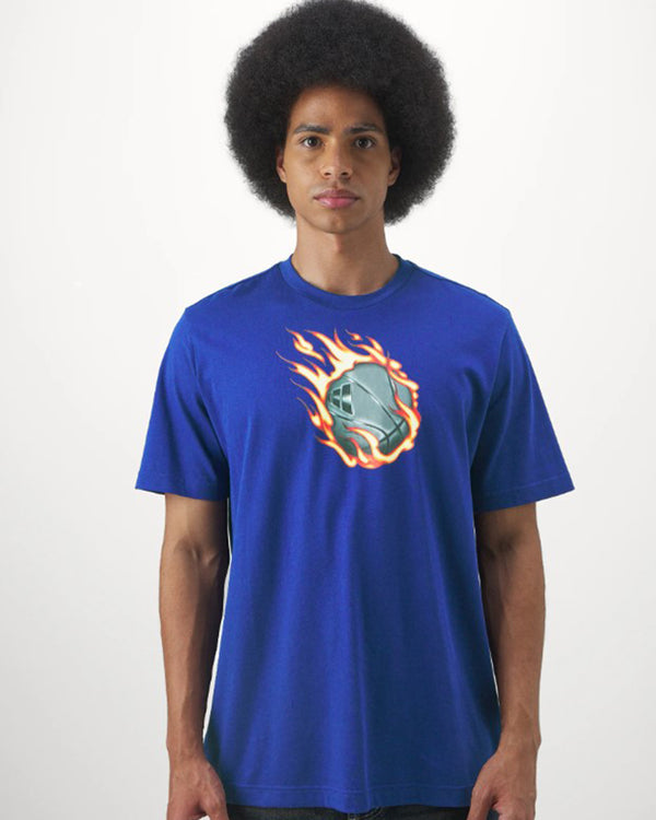 AD On Fire Tee Blue