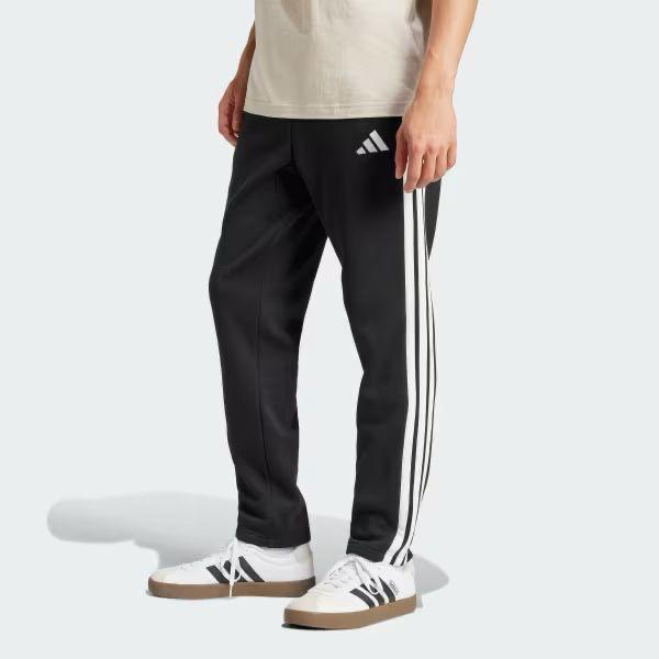 AD Essentials 3-Stripes Fleece Pants Open Hem