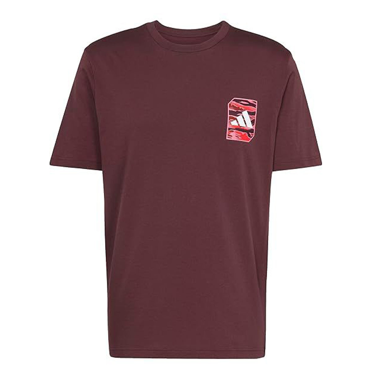 Adidas Maroon Side Logo Tee