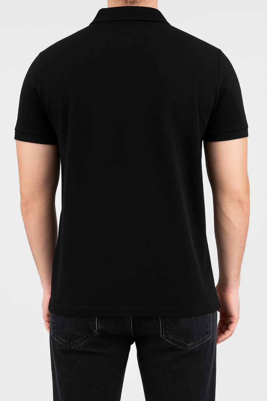 Armani Exchange Black/White Shoulder Iconic Polo Shirt
